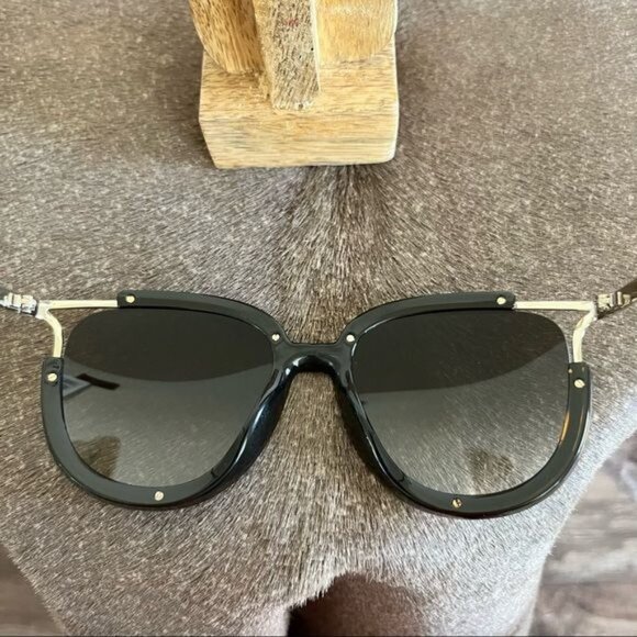 CHLOE Jayme Cut Out Round Rimmed Metal Sunglasses